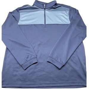 Bolle Quarter Zip Pullover Mens XL Blue Excellent Textured Chest Panel Top